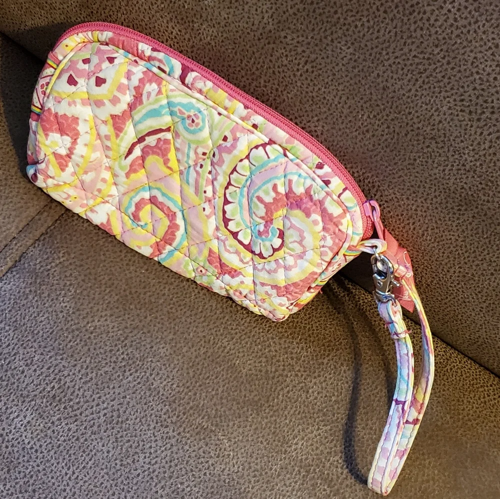 Vera Bradley Capri Melon makeup bag, wristlet